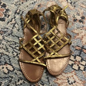 Tory Burch gold sandals
